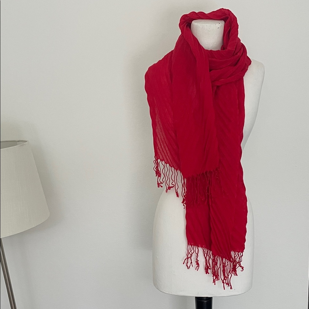 Vibrant Red Scarf